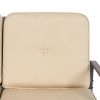 UV-Resistant Beige 2 Seater Ergo Patio Glider Loveseat Rocking Chair Bench