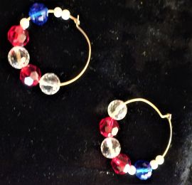 1 1/2" hoops make the red, white and blue shine brightly.