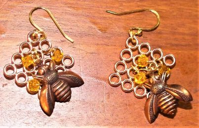 Brass Bees and Honey Crystals