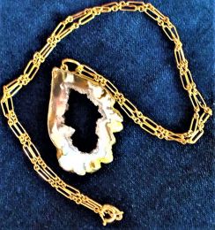 A Slice of Crystal Geode Necklace