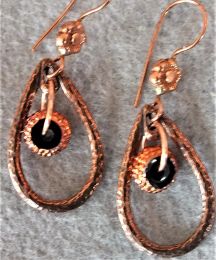 Copper! Earrings with Bling