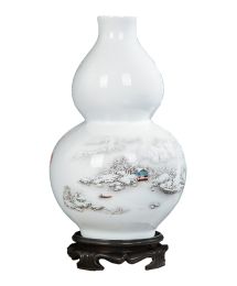 Chinese White Ceramic Vase Art Home Decorative Vase,Gourd