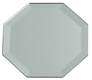 Octagon Glass Mirror Placemat With Bevel Edge 12 inches